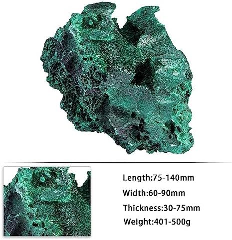Rockcloud Malachite Raw Stone Decor for Home Office
