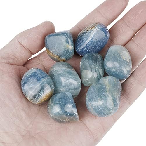 Blue Caribbean Calcite Tumbled Stones Collection Box