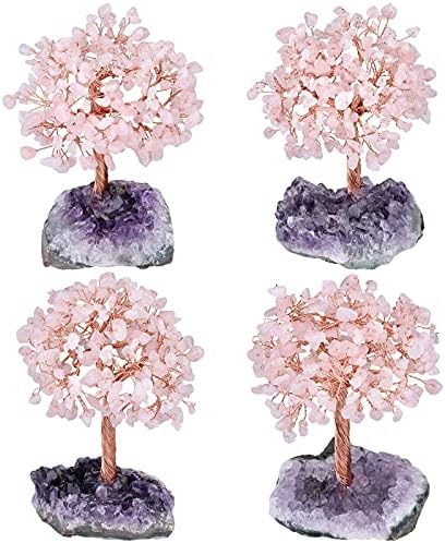 Mookaitedecor Bundle - 2 Item Indoor Fountain Stones with Chakra Bag and Crystal Bonsai Tree with Amethyst Base