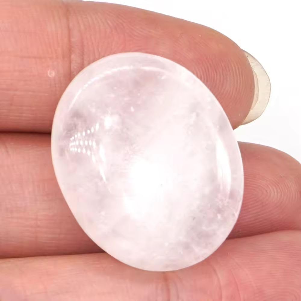Approx 26x22mm Oval Natural Stone Palm Worry Stone