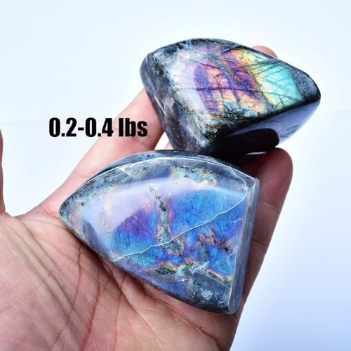 Large Purple Labradorite Healing Crystal Block for Meditation and Home Decor