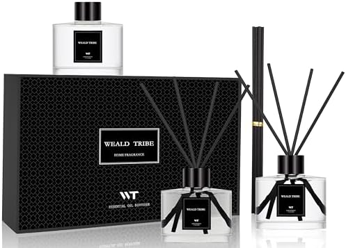 WEALD TRIBE Reed Diffuser Set of 3 for Home Bath