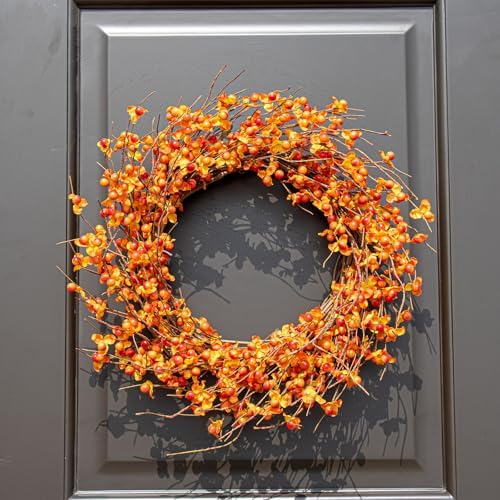 20 Inch Artificial Fall Wreath for Front Door Autumn Decor