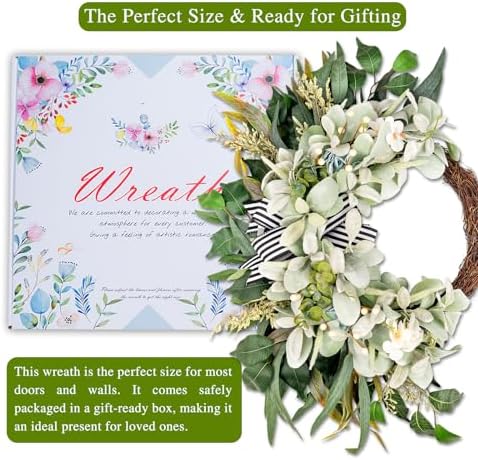 Artificial Lambs Ear Wreath for Front Door