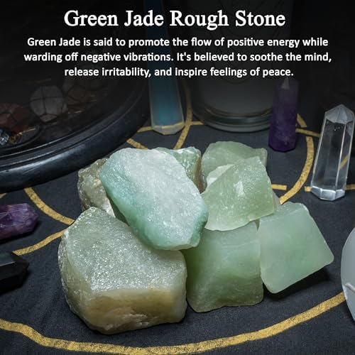 14 LB Green Jade Rough Stones for Chakra Balancing and Decor