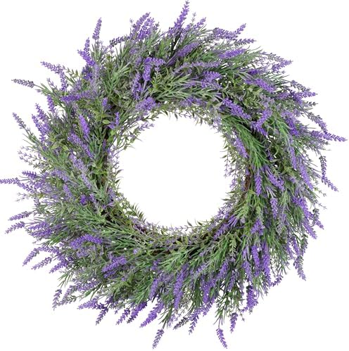 DDHS 24 Inch Summer Wreath for Front Door and Farmhouse Decor