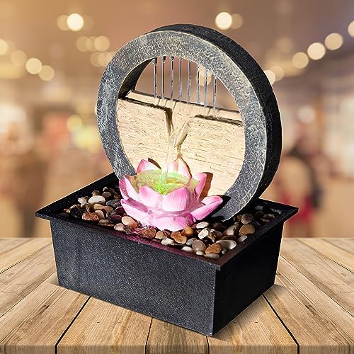 Vipush Tabletop Water Fountain with LED Light