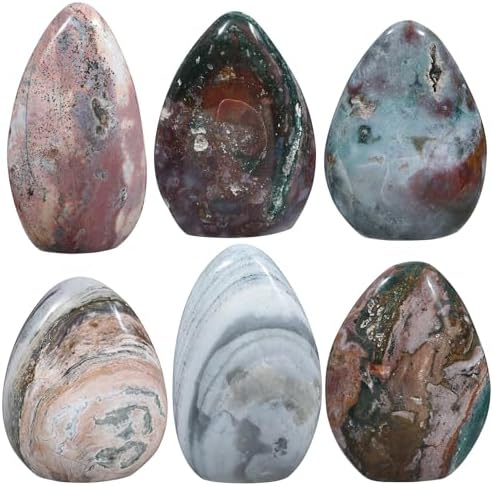 Nupuyai Natural Ocean Jasper Stone Decor