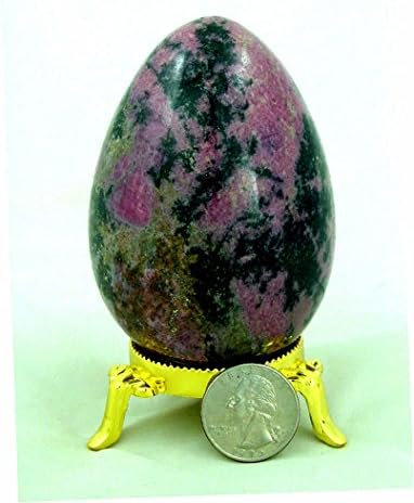 Australian Rhodonite Stone Egg with Stand