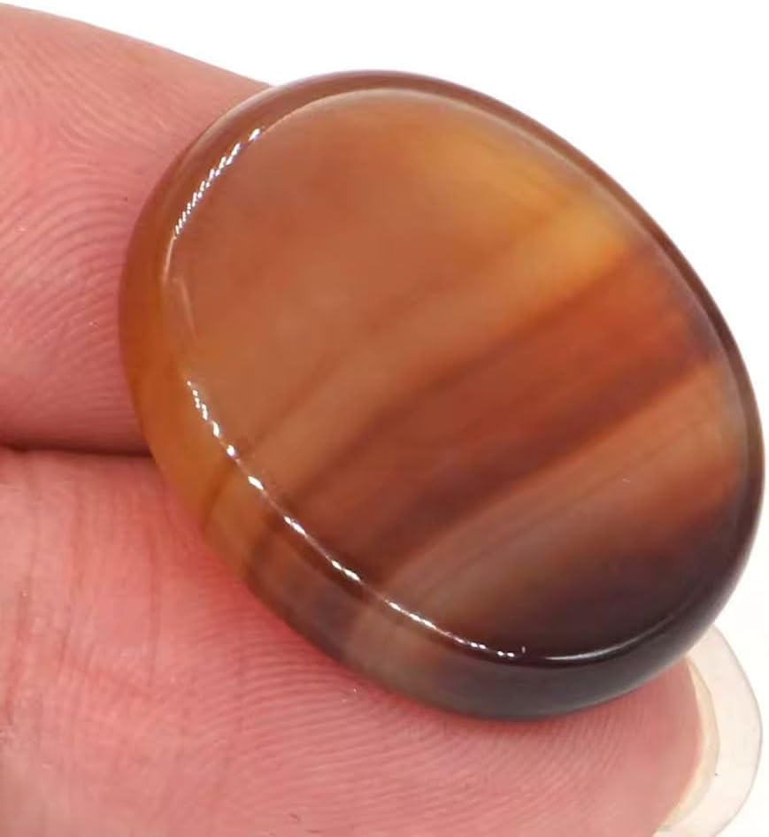Approx 26x22mm Oval Natural Stone Palm Worry Stone