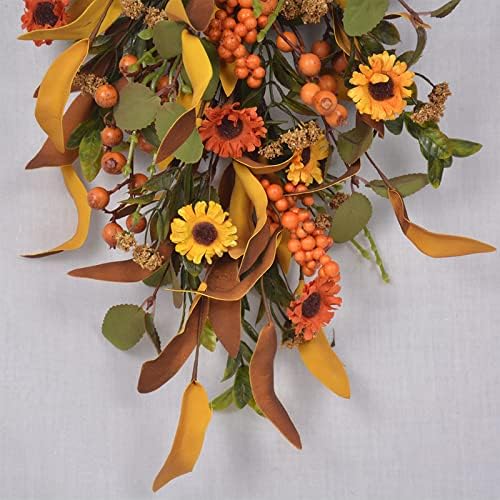 197 Inch Fall Harvest Teardrop Wreath Wall Hanging