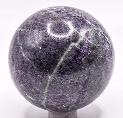 HQRP 22 Inch Kammererite Clinochlore Sphere UV Reactive Decorative Crystal Ball with Stand