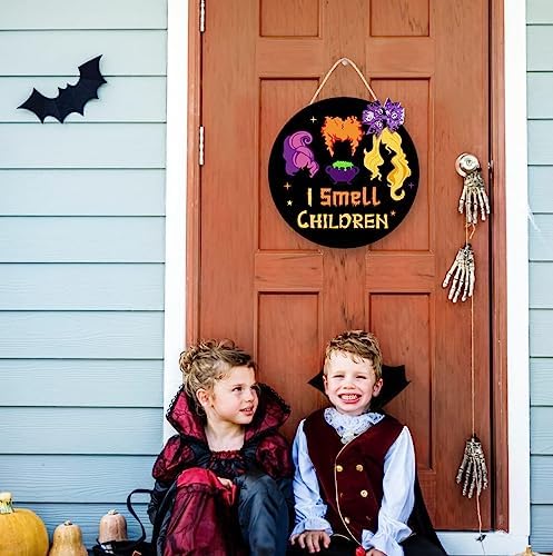Hocus Pocus Halloween Wreath Door Sign with Bow