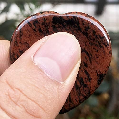 Fekuar Natural Mahogany Obsidian Crystal Worry Stone