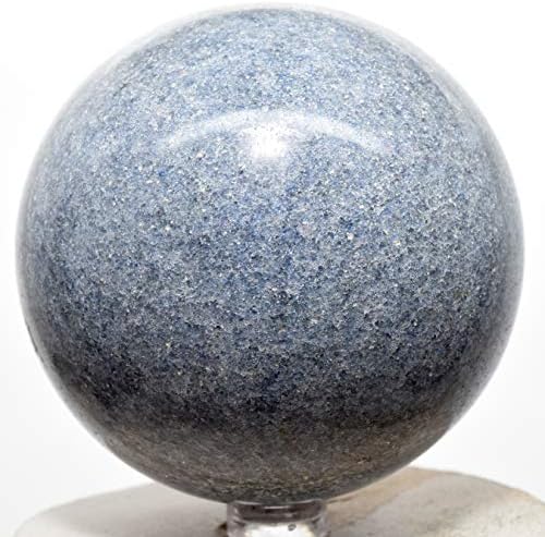 HQRP 31 Inch 15lb Blue Dumortierite Sphere Natural Decor Gemstone with Stand
