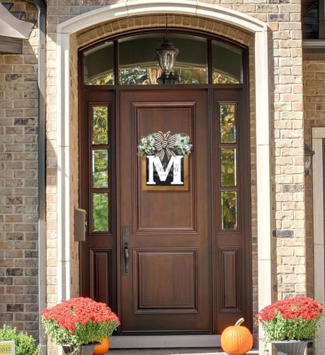 2025 Welcome Wreath for Front Door - 14x12 Inch Farmhouse Sign