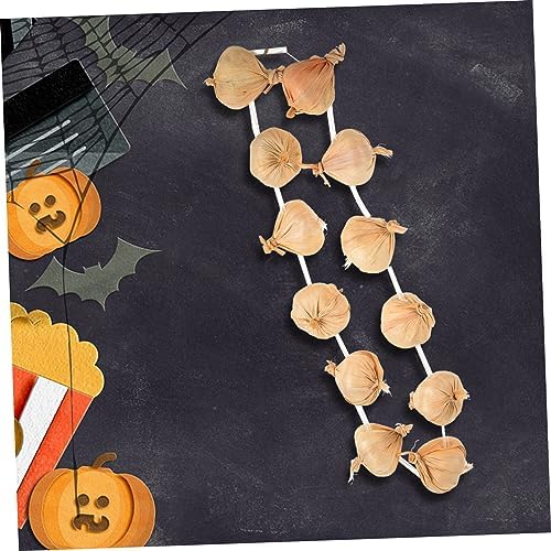 Cabilock Simulated Garlic String Wreath for Halloween Cosplay Stage Decorations