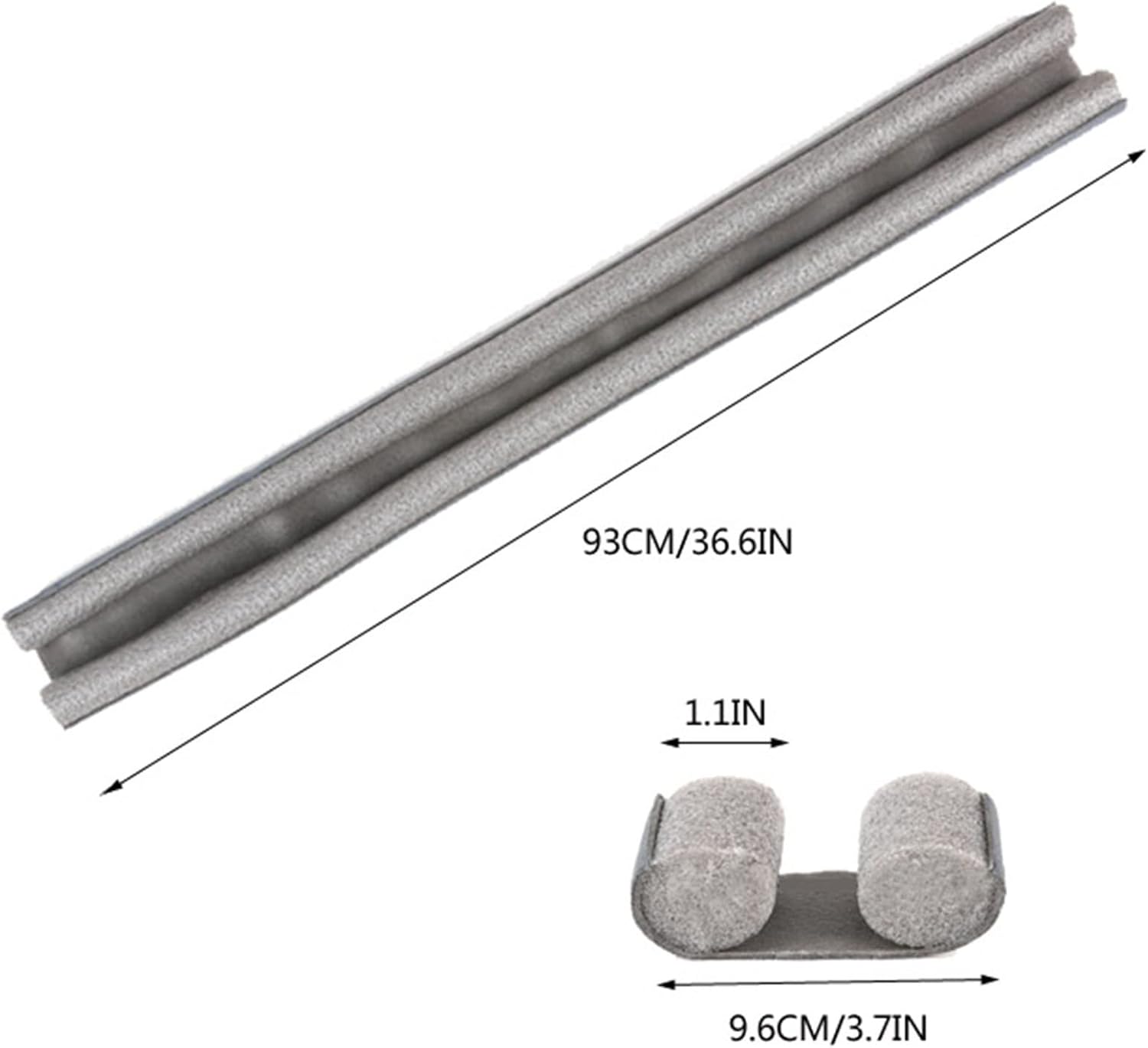 Oversized Foam Draft Stopper for Door Sealing 36 Inch Gray