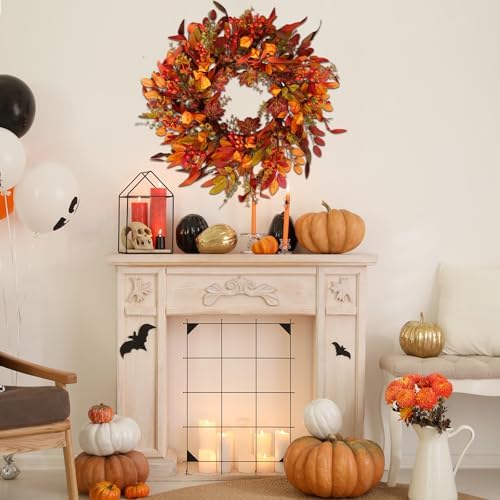 24 Inch Artificial Berry Wreath for Fall Holidays