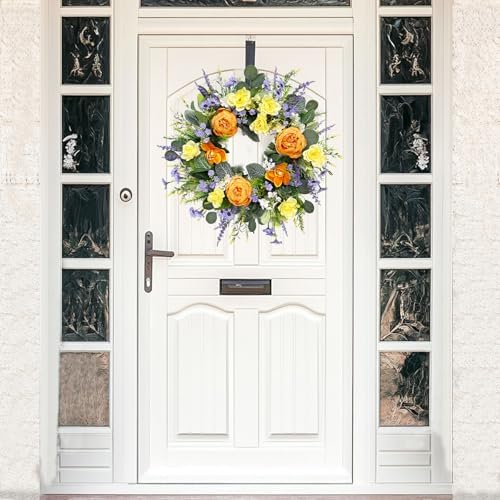 22 Inch Handmade Spring Wreath Front Door Decor