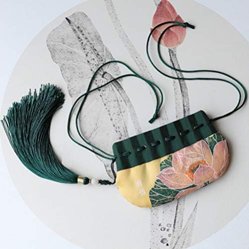 JOEBO 1 Set Vintage Embroidery Silk Gift Sachet Bag with Tassel