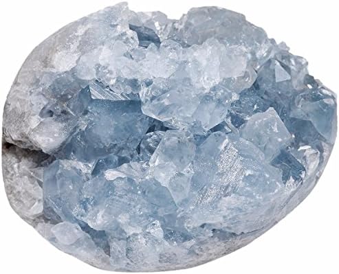 Rockcloud Natural Blue Celestite Crystal Cluster Home Decoration