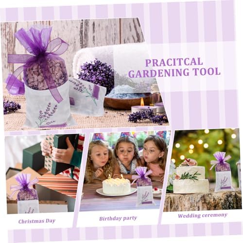25 Pack Lavender Sachet Bags with Ribbons