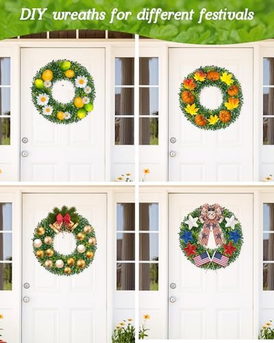 Vlorart 20 Inch Boxwood Wreath for Front Door