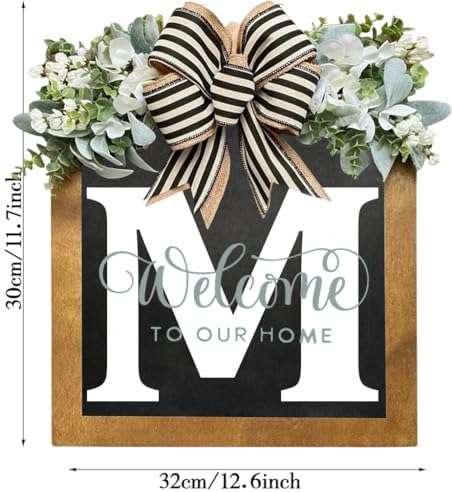 Last Name Year Round Front Door Wreath