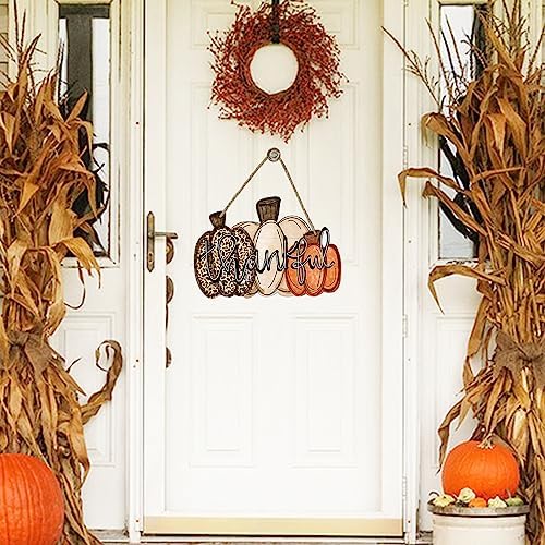 Deroro Fall Pumpkin Door Sign Thanksgiving Decor