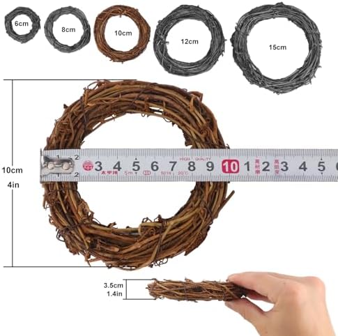 40 PCS Natural Grapevine Wreaths for DIY and Christmas Decor