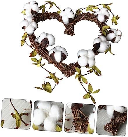 PRETYZOOM Heart-Shaped Cotton Garland for Home Decor