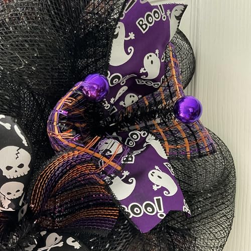 Scary Creepy Skeletons Halloween Wreath 24 or 28 Inch