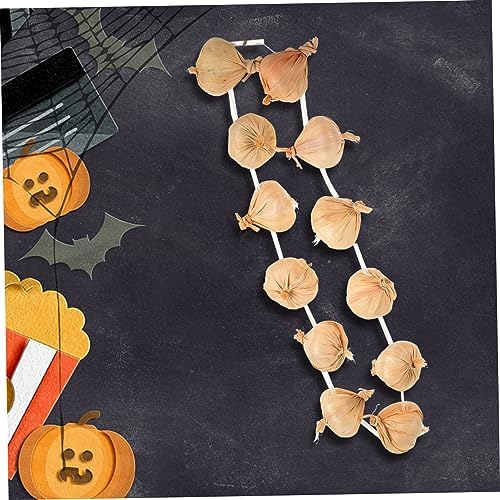 Kichvoe Artificial Garlic Wreath Realistic Decor Halloween Party Prop