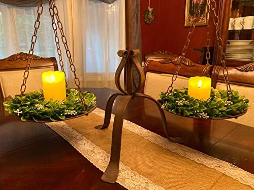 4 Pack Artificial Green Leaves Wreath - 11 Inch Boxwood Wreaths with White Flowers for Window Wall Wedding Decor