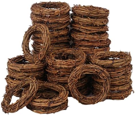 40 PCS Natural Grapevine Wreaths for DIY and Christmas Decor