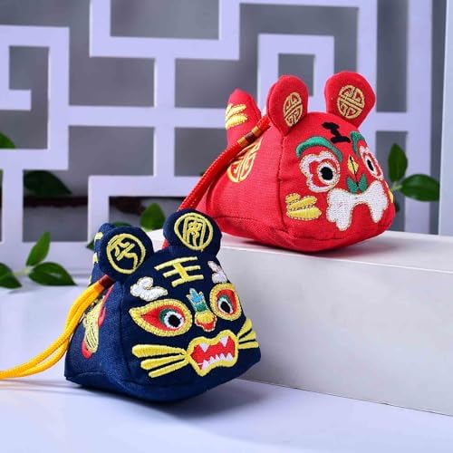 Handcrafted Mugwort Tiger Perfume Bag Car Air Freshener with Pendant