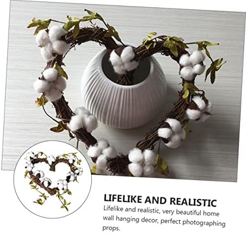 PRETYZOOM Heart-Shaped Cotton Garland for Home Decor
