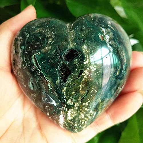 Natural Sea Jasper Stone Crystal Heart for Feng Shui
