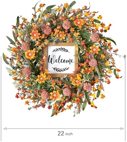 Idyllic Summer Wreath Front Door Autumn Decor