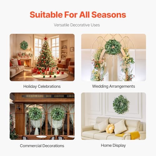 VEVOR 26 Inch Eucalyptus Wreath with Berries