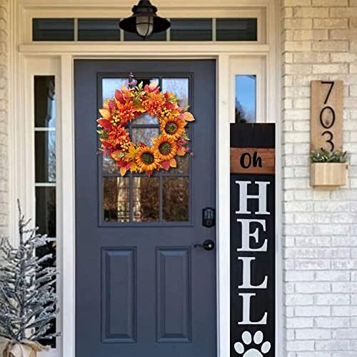 Tokcare 20 Inch Fall Wreath for Front Door