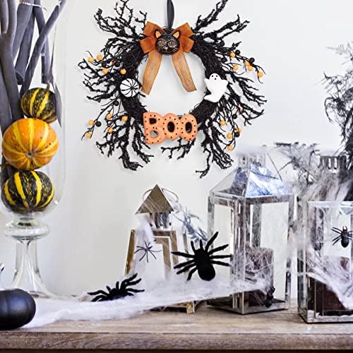Adeeing 18 Inch Halloween Wreath Front Door Decor