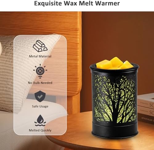 Dialans Scented Wax Melter with LED Light and Silicone Tray