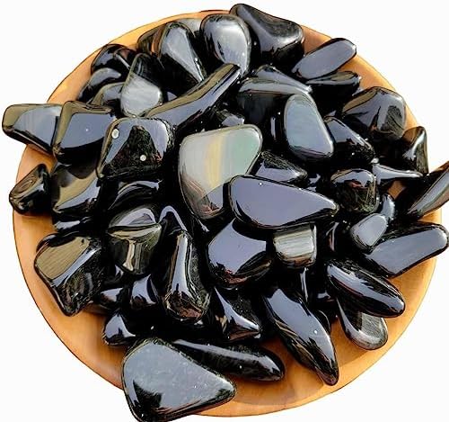 Velvet Obsidian Tumbled Stones - One Pound Premium