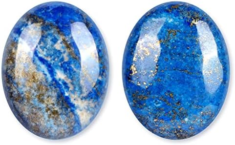 Chakra Worry Stones for Anxiety Lapis Lazuli Handcarved Pocket Stones 2PCS