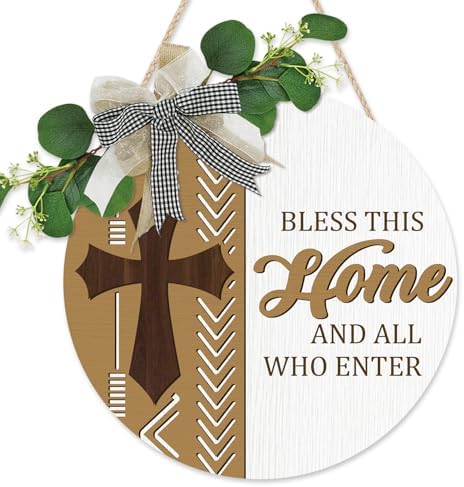 CHDITB 3D Bless This Home Front Door Wreath 12x12