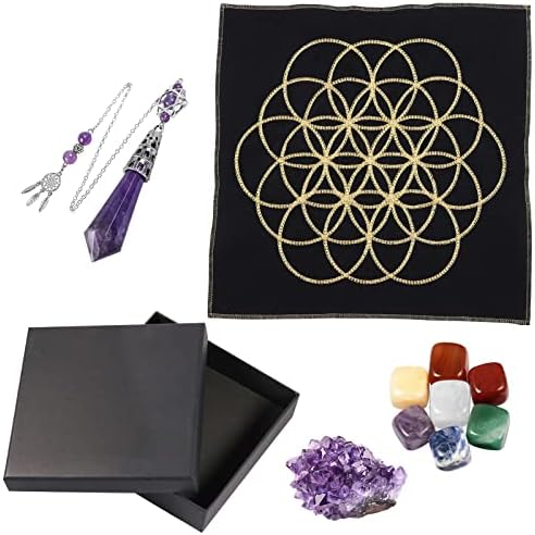Rockcloud Chakra Crystal Meditation Mat Kit