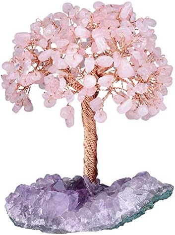 Mookaitedecor Bundle - 2 Item Indoor Fountain Stones with Chakra Bag and Crystal Bonsai Tree with Amethyst Base