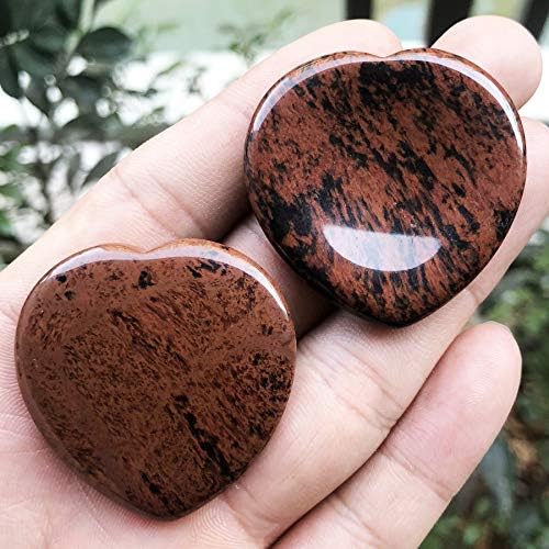 Fekuar Natural Mahogany Obsidian Crystal Worry Stone